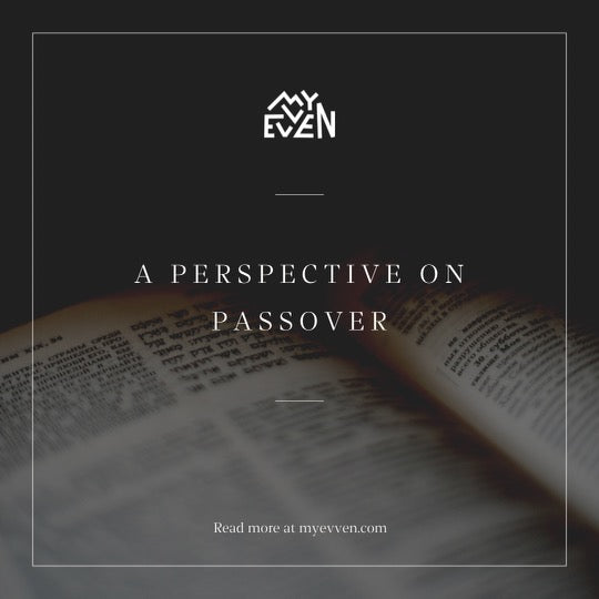 Graphic post text writing a perspective on passover